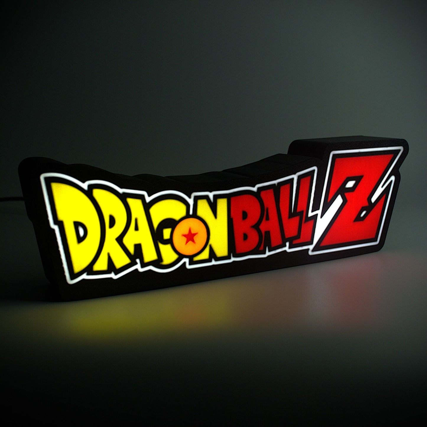 Lampe LED Logo Dragon Ball Z. DBZ. Décoration lumineuse pour la maison, chambre, salle de jeux, bureau, setup gaming, chambre d'enfant. Couleurs rouge, jaune, orange et blanc. Connection Usb C - Chroma Craft - Lampe LED - Lampe LED Dragon Ball Z - Chroma Craft - Lampe LED