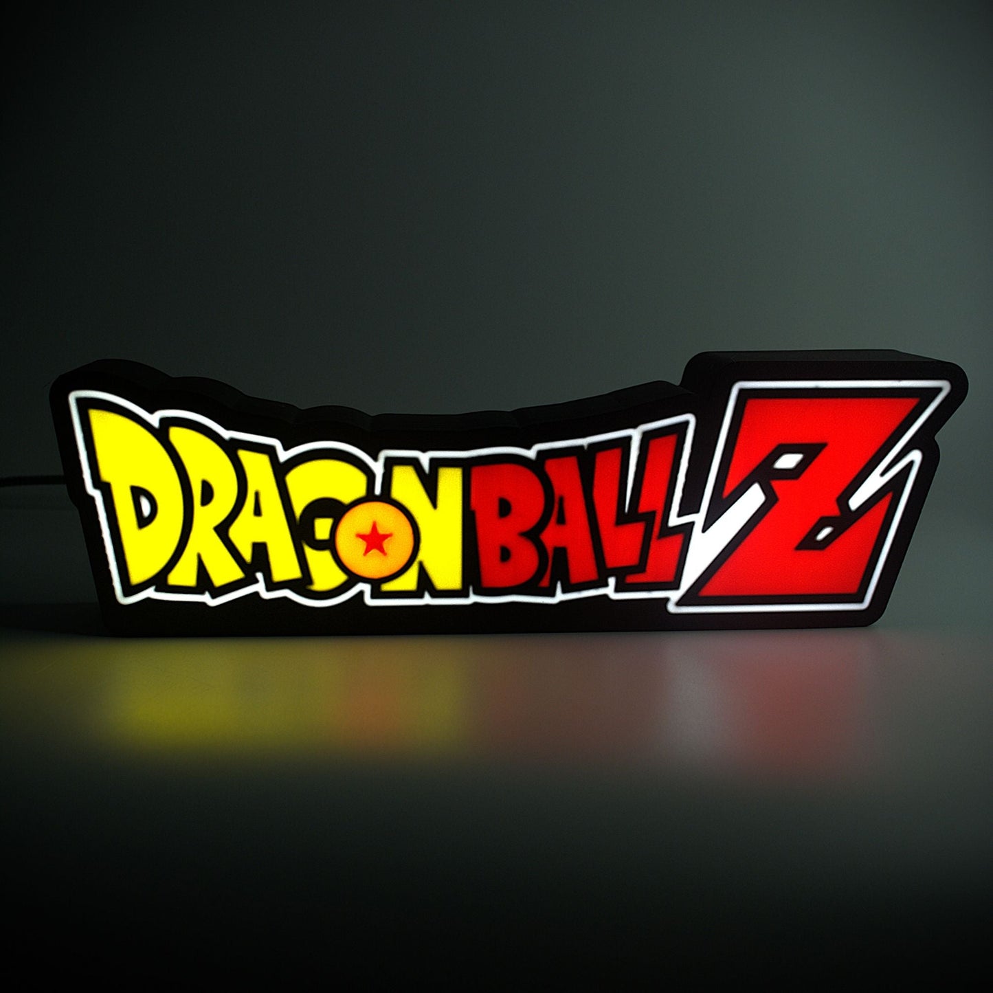 Lampe LED Logo Dragon Ball Z. DBZ. Décoration lumineuse pour la maison, chambre, salle de jeux, bureau, setup gaming, chambre d'enfant. Couleurs rouge, jaune, orange et blanc. Connection Usb C - Chroma Craft - Lampe LED - Lampe LED Dragon Ball Z - Chroma Craft - Lampe LED