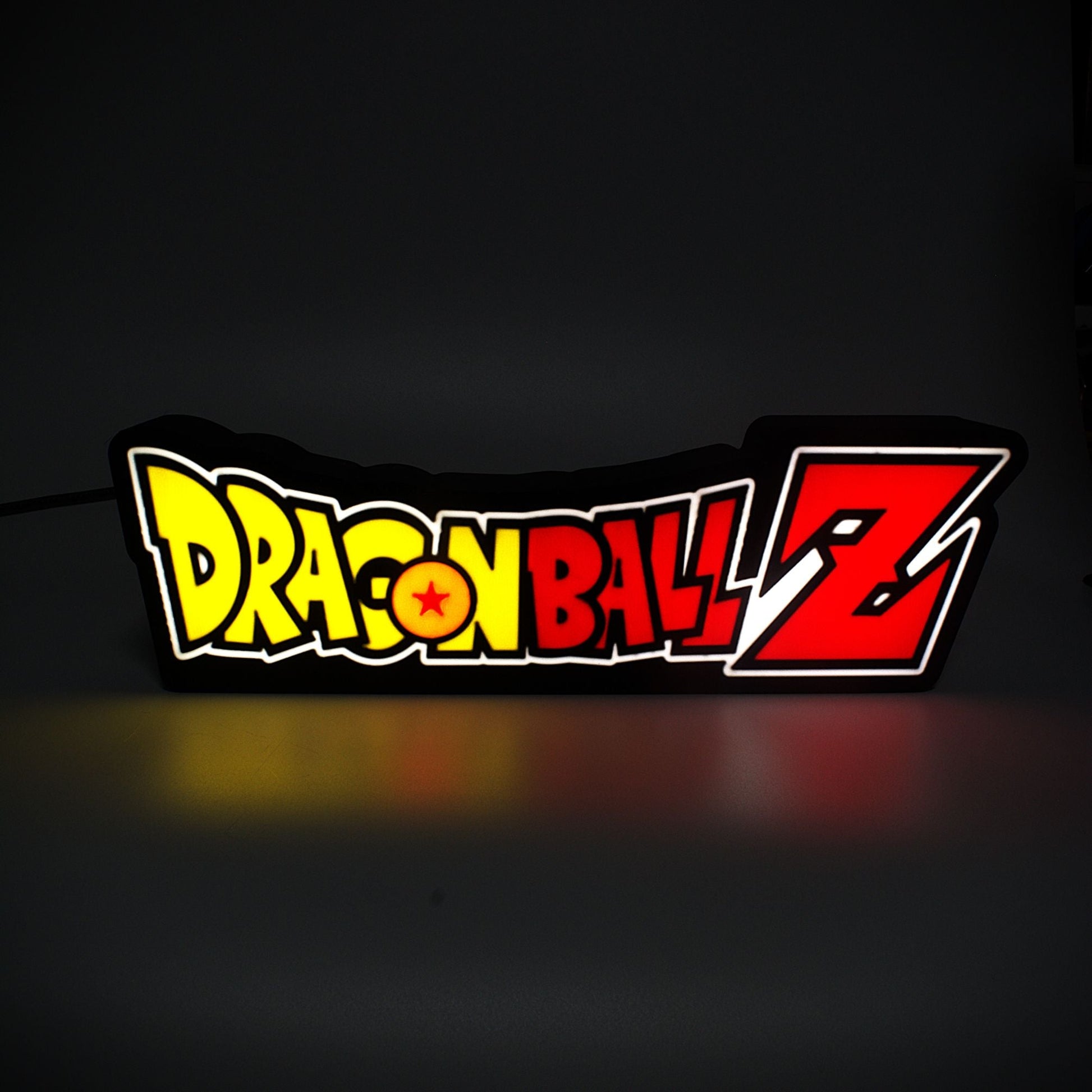Lampe LED Logo Dragon Ball Z. DBZ. Décoration lumineuse pour la maison, chambre, salle de jeux, bureau, setup gaming, chambre d'enfant. Couleurs rouge, jaune, orange et blanc. Connection Usb C - Chroma Craft - Lampe LED - Lampe LED Dragon Ball Z - Chroma Craft - Lampe LED