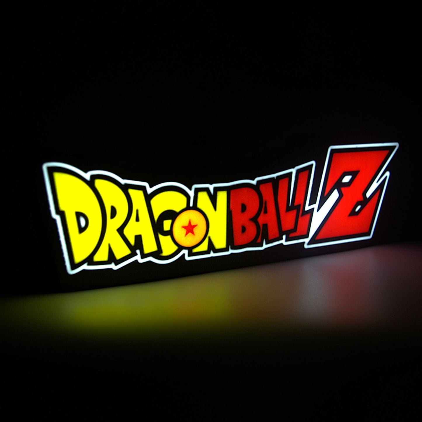 Lampe LED Logo Dragon Ball Z. DBZ. Décoration lumineuse pour la maison, chambre, salle de jeux, bureau, setup gaming, chambre d'enfant. Couleurs rouge, jaune, orange et blanc. Connection Usb C - Chroma Craft - Lampe LED - Lampe LED Dragon Ball Z - Chroma Craft - Lampe LED