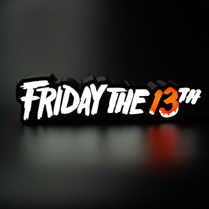 Lampe LED Logo Friday the 13th-Vendredi 13. Décoration lumineuse pour la maison, chambre, salle de jeux, bureau, setup gaming, chambre d'enfant. Couleurs blanc et rouge. Connection Usb C. - Lampe LED Friday the 13th-Vendredi 13 - Chroma Craft - Lampe LED - Lampe LED Friday the 13th - Vendredi 13 - Chroma Craft - Lampe LED