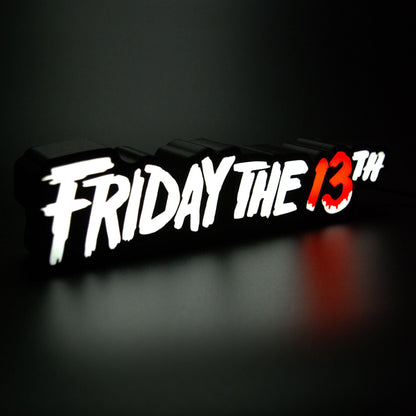 Lampe LED Logo Friday the 13th-Vendredi 13. Décoration lumineuse pour la maison, chambre, salle de jeux, bureau, setup gaming, chambre d'enfant. Couleurs blanc et rouge. Connection Usb C. - Lampe LED Friday the 13th-Vendredi 13 - Chroma Craft - Lampe LED - Lampe LED Friday the 13th - Vendredi 13 - Chroma Craft - Lampe LED